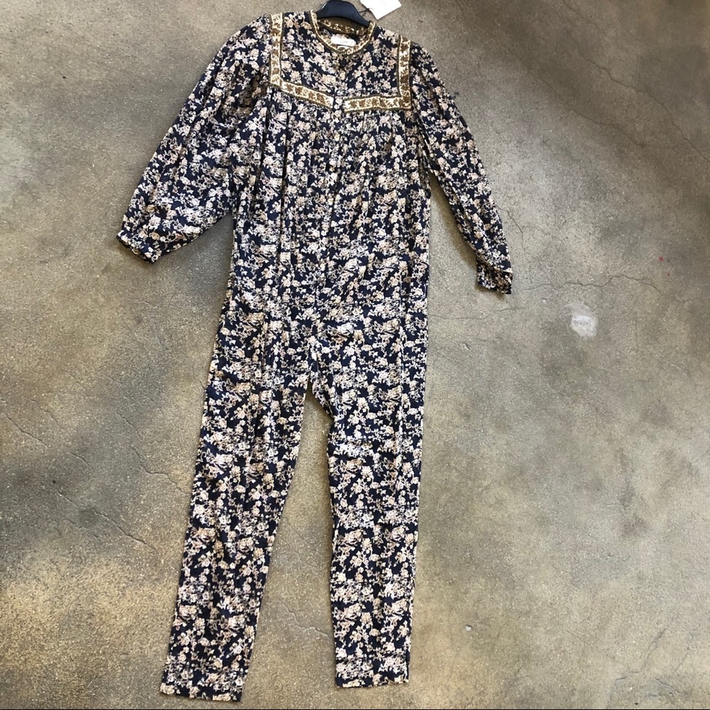 Isabel Marant Floral Cotton Vasco Jumpsuit